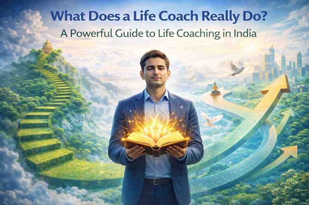 Life coach guiding personal growth and career direction in India