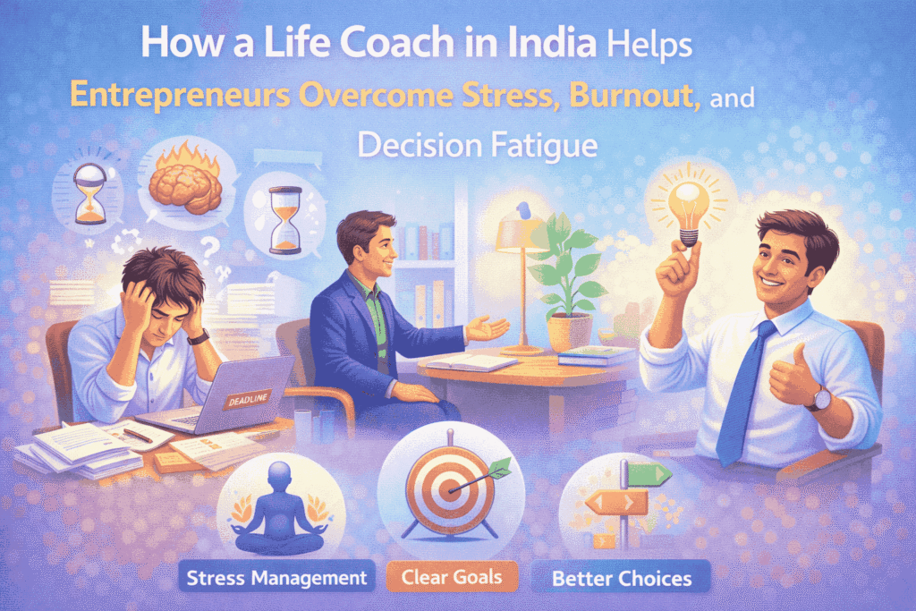 How a Life Coach in India Helps Entrepreneurs Overcome Stress, Burnout, and Decision Fatigue